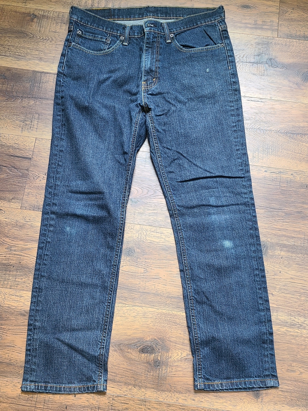 Levi Strauss Men's Straight Jeans in Dark Blue Denim
